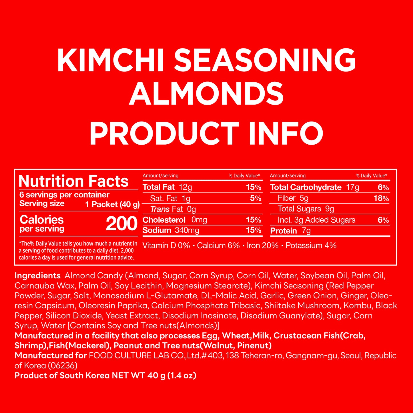 Kimchi Almonds