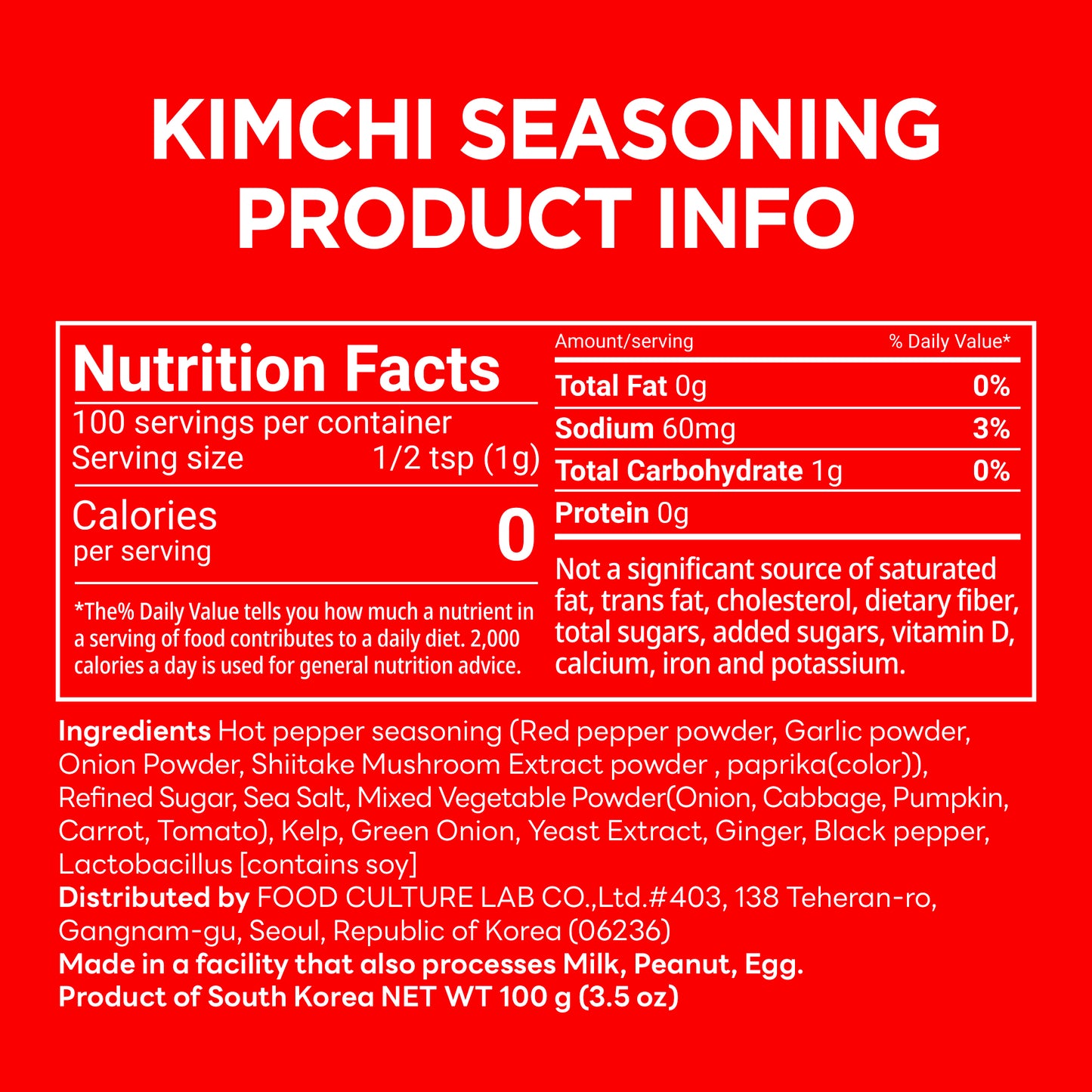 Kimchi Seasoning mix Original